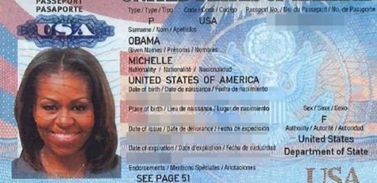 هکرها عکس گذرنامه میشل اوباما را منتشر کردند!