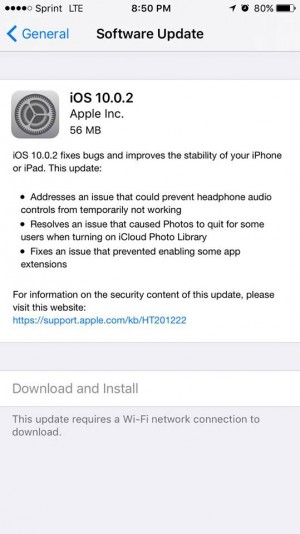 آپدیت iOS 10.0.2 اپل منتشر شد