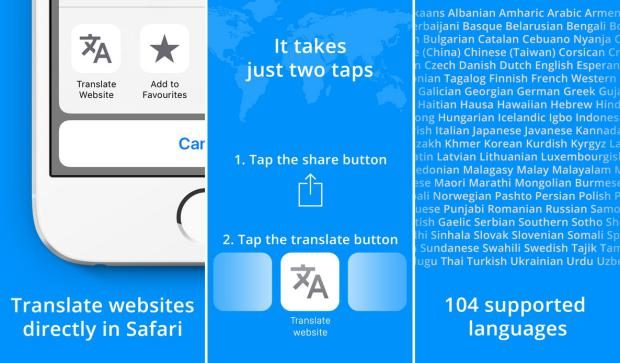 Translate extension for Safari
